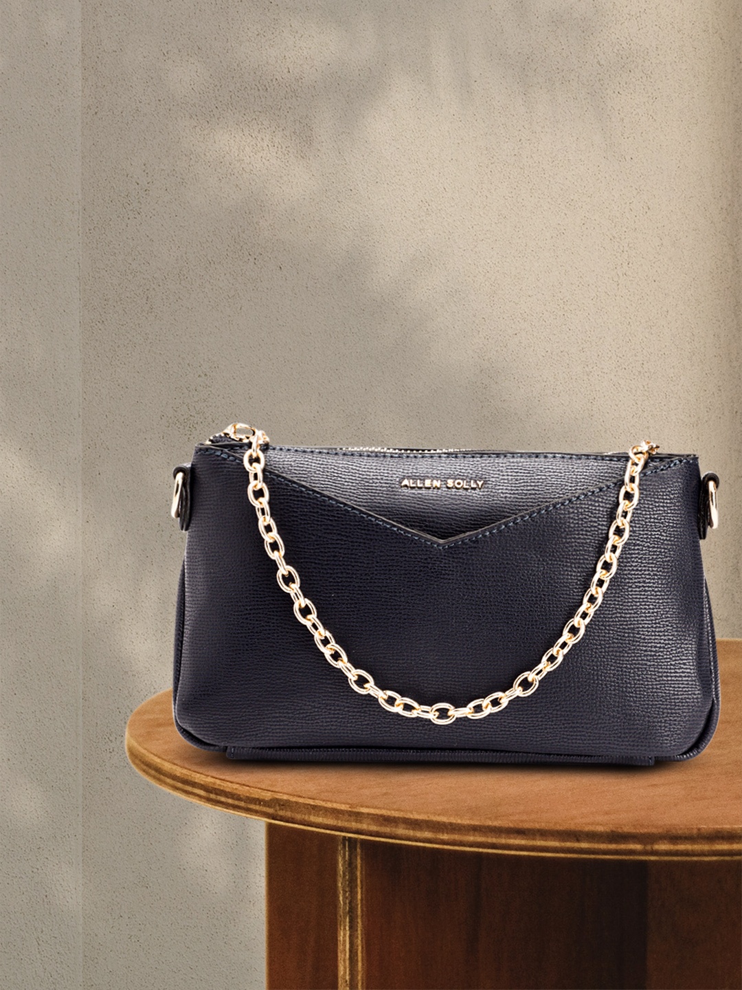 

Allen Solly Textured Sling Bag, Navy blue