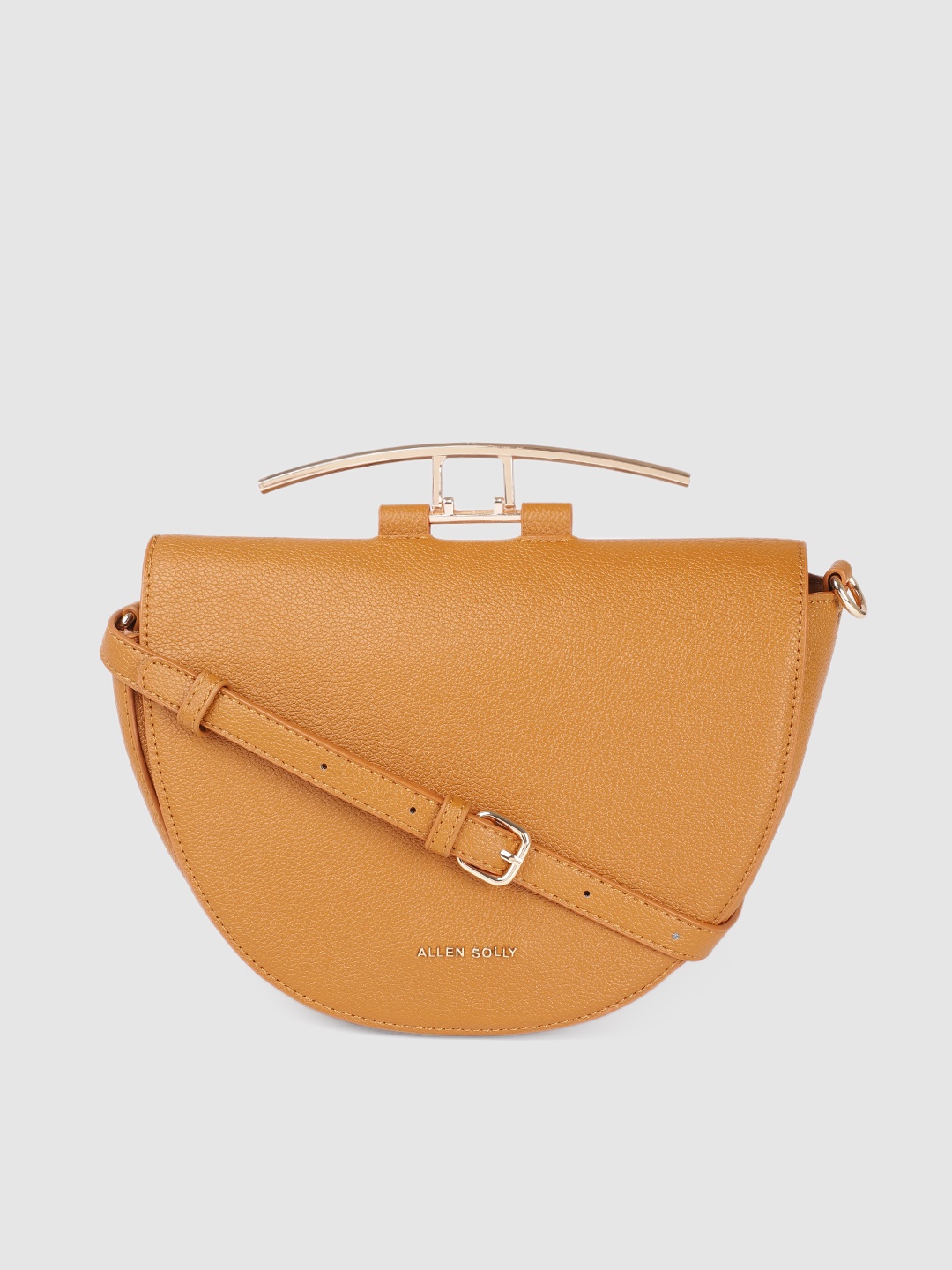 

Allen Solly Women Mustard Half Moon Satchel