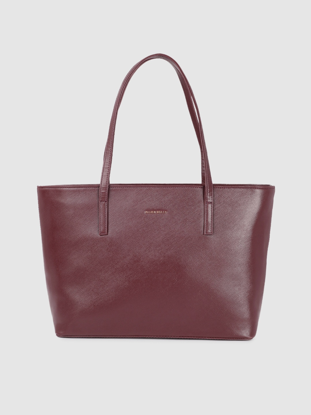 

Allen Solly Burgundy Solid Oversized Structured Shoulder Bag