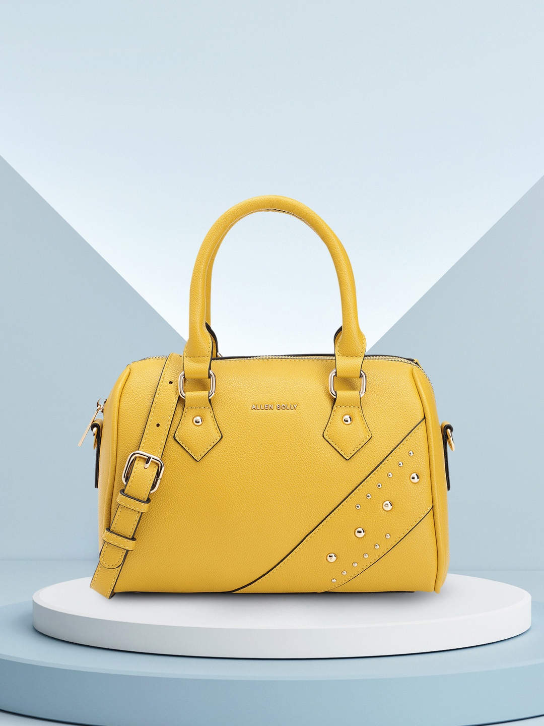

Allen Solly Structured Handheld Bag, Mustard