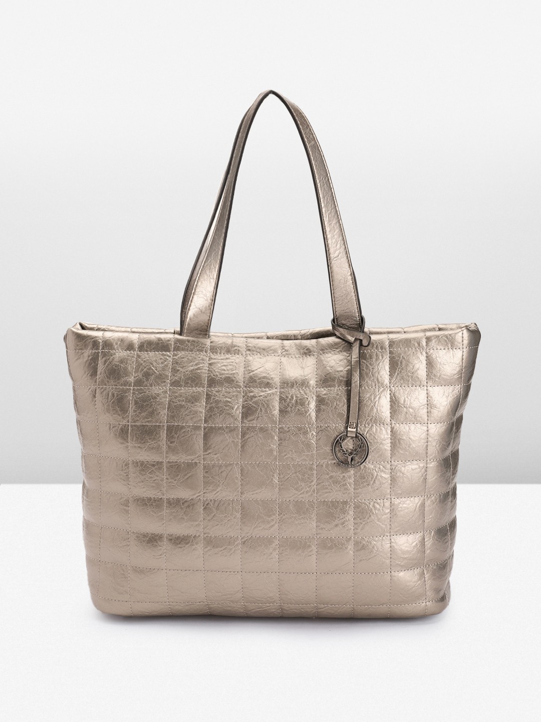 

Allen Solly Oversized Quilted Shoulder Bag, Metallic