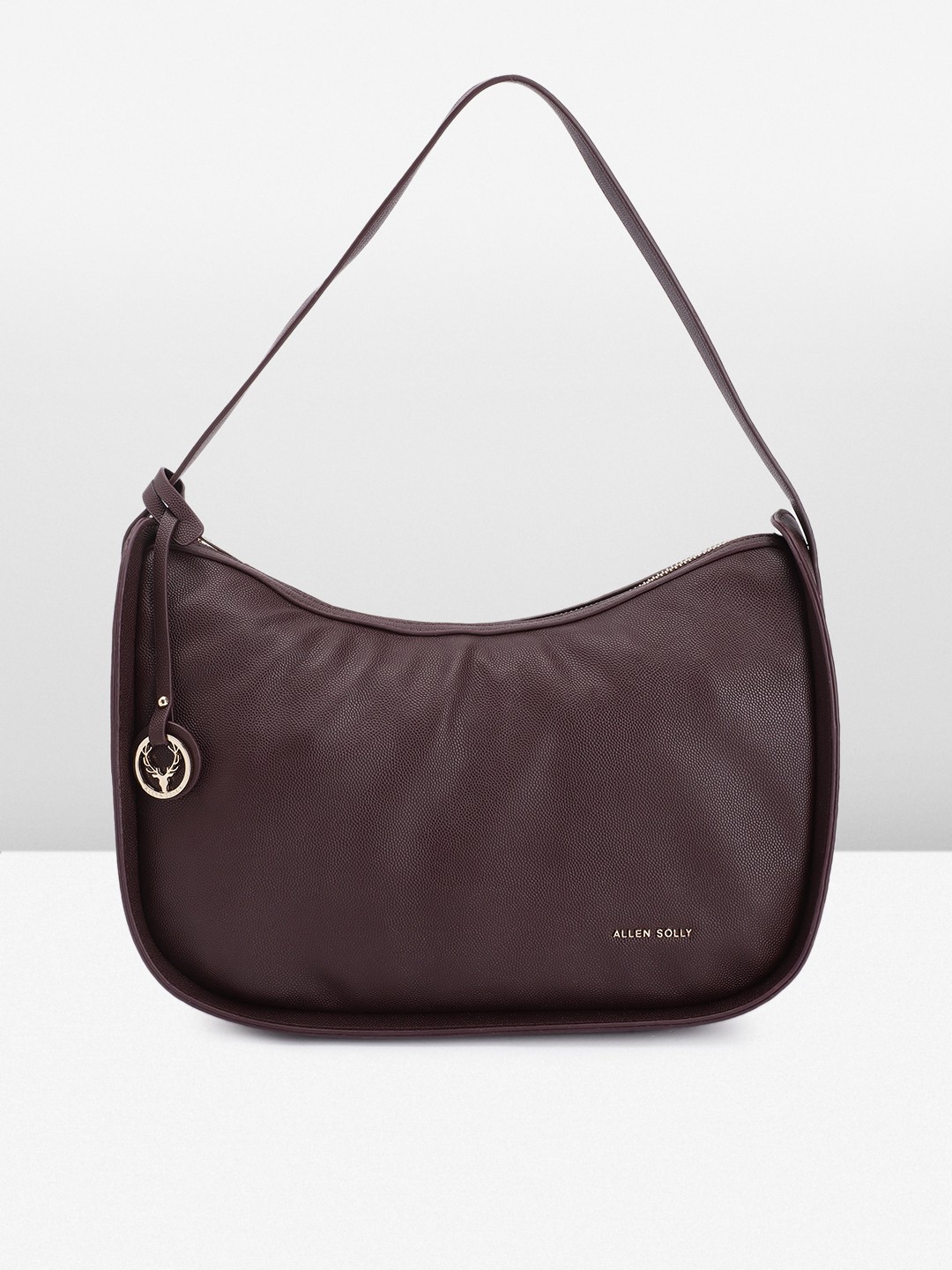 

Allen Solly Solid Hobo Bag, Burgundy
