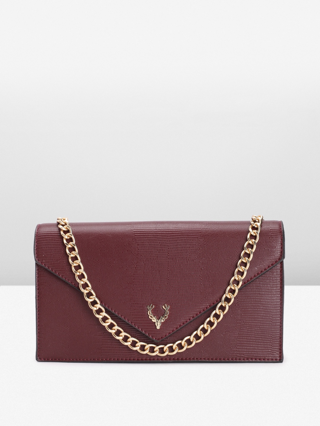 

Allen Solly Structured Sling Bag, Burgundy