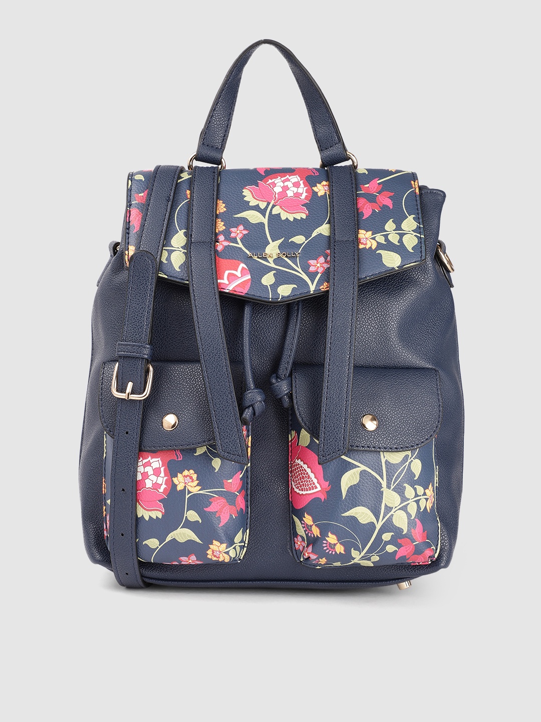 

Allen Solly Women Floral Print Crossbody Backpack, Navy blue