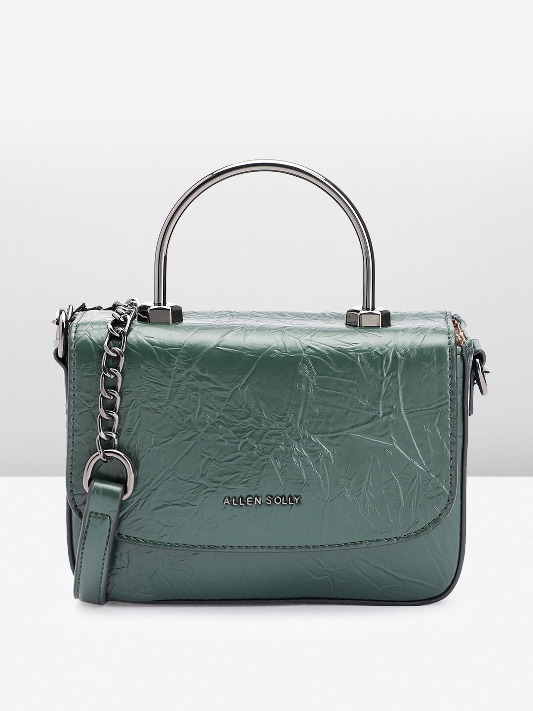 

Allen Solly Textured Satchel, Green
