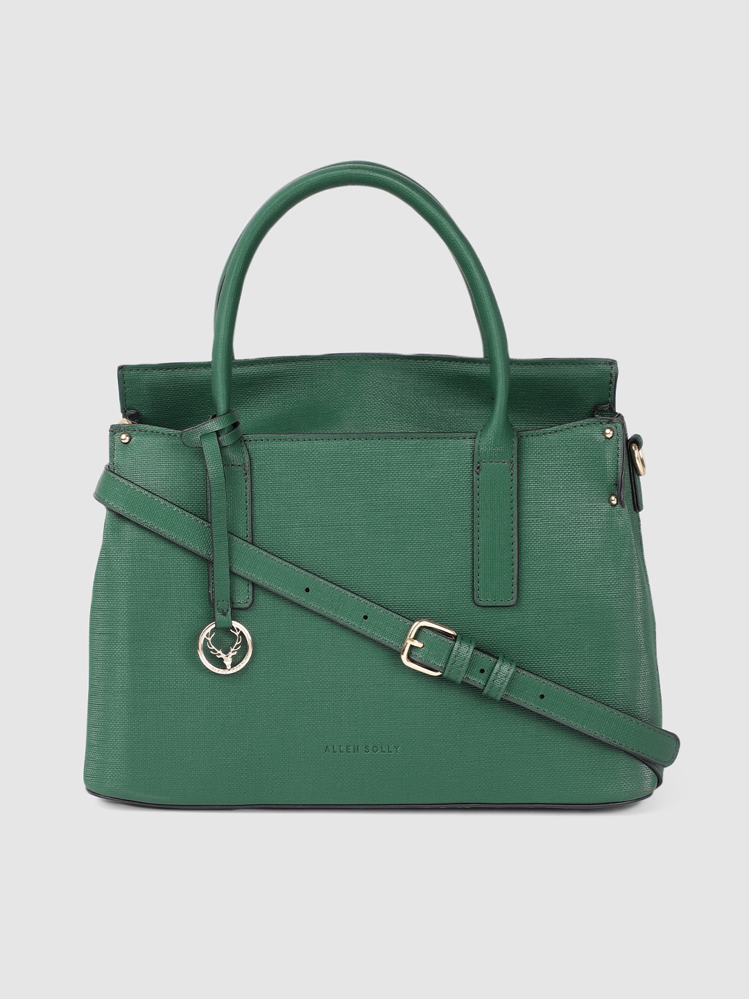 

Allen Solly Green Solid Handheld Bag