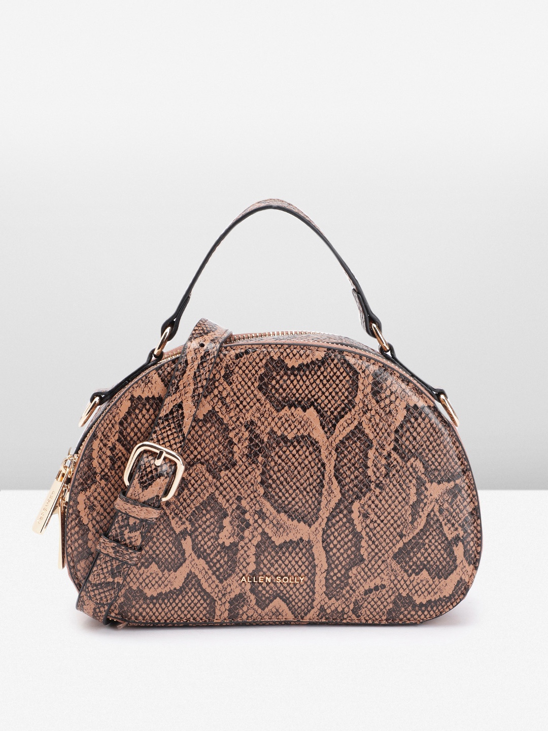 

Allen Solly Animal Printed Half Moon Handheld Bag, Brown