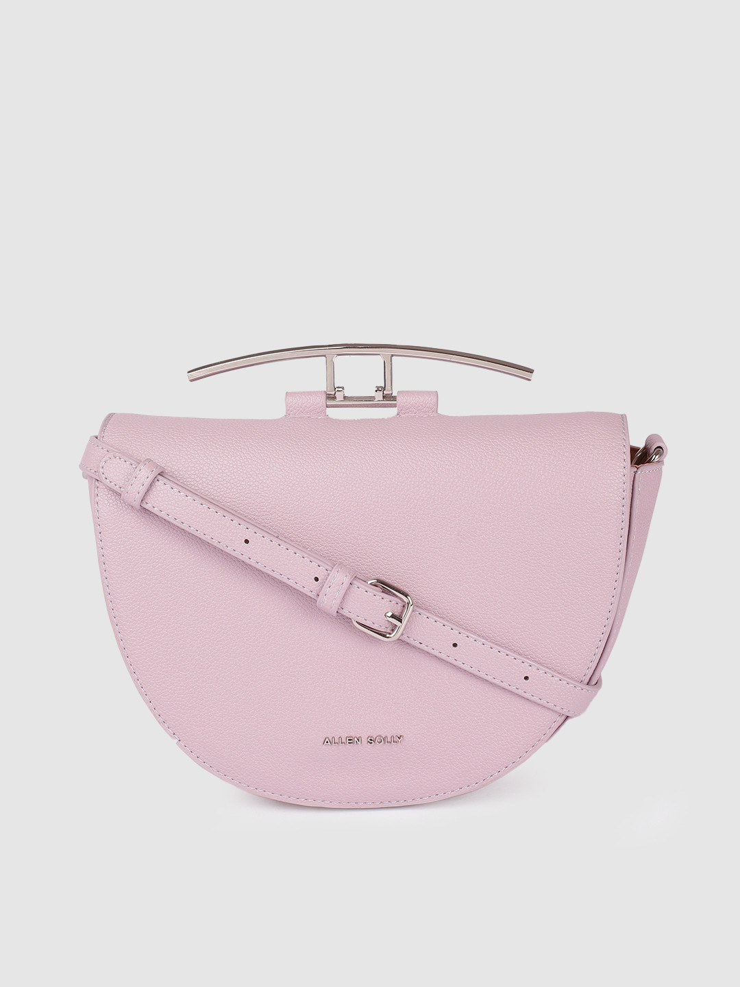 

Allen Solly Purple Solid Half Moon Satchel