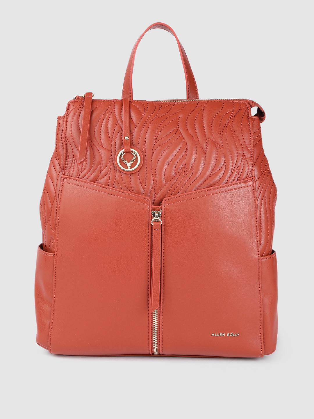 

Allen Solly Women Textured Backpack, Rust