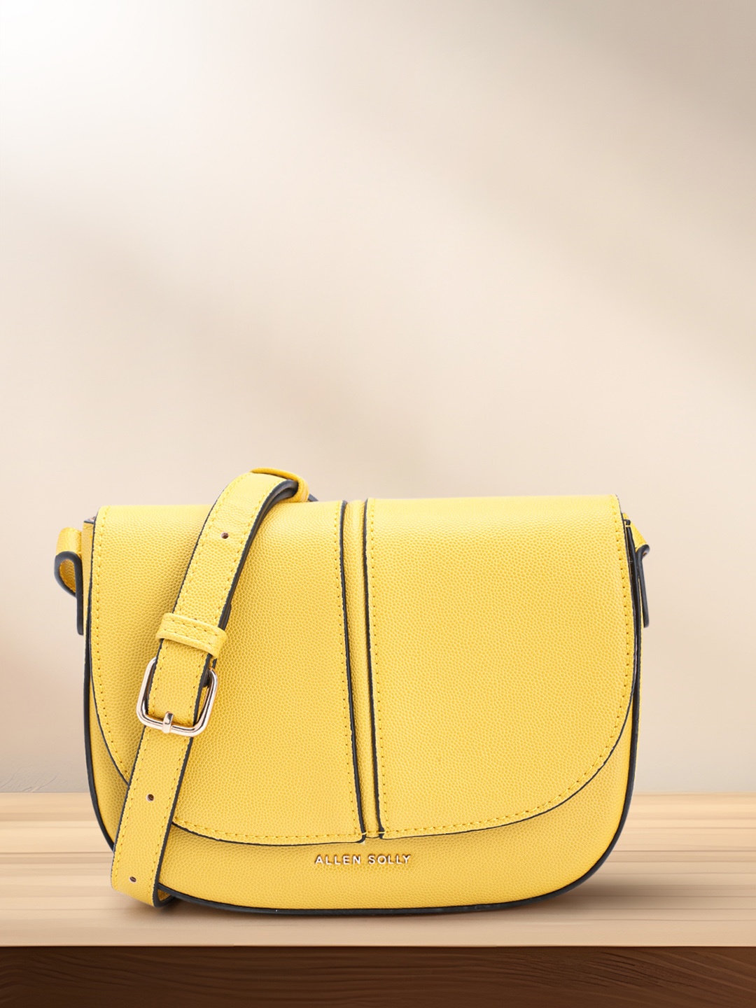 

Allen Solly Abstract Textured Sling Bag, Yellow