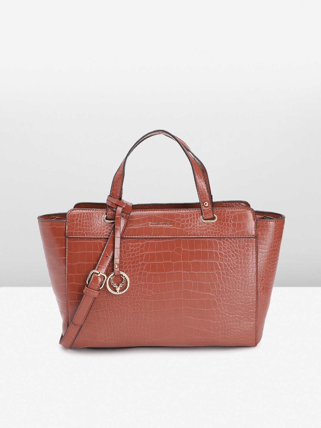 

Allen Solly Animal Textured Handheld Bag, Brown