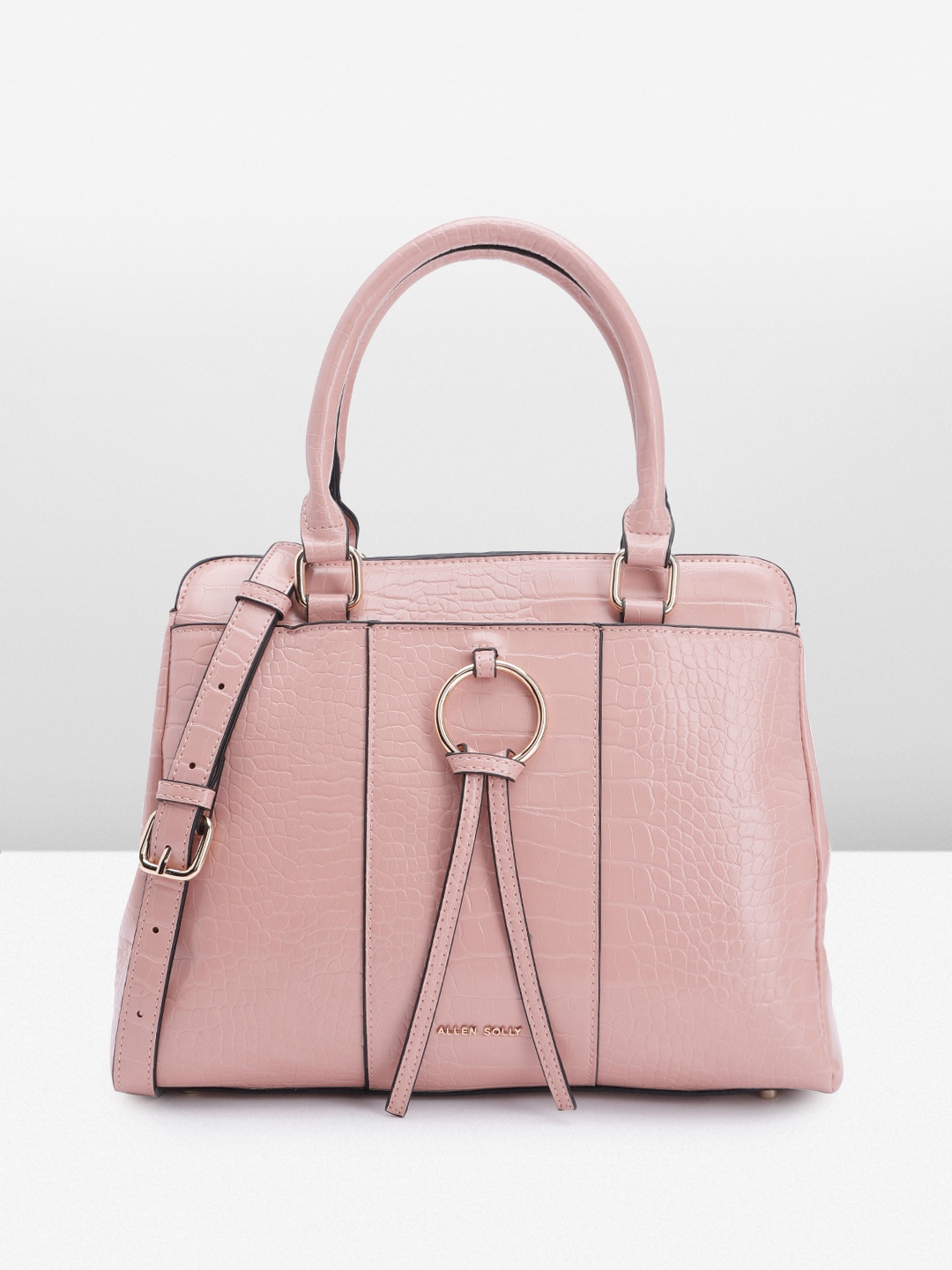 

Allen Solly Animal Textured Structured Shoulder Bag, Pink