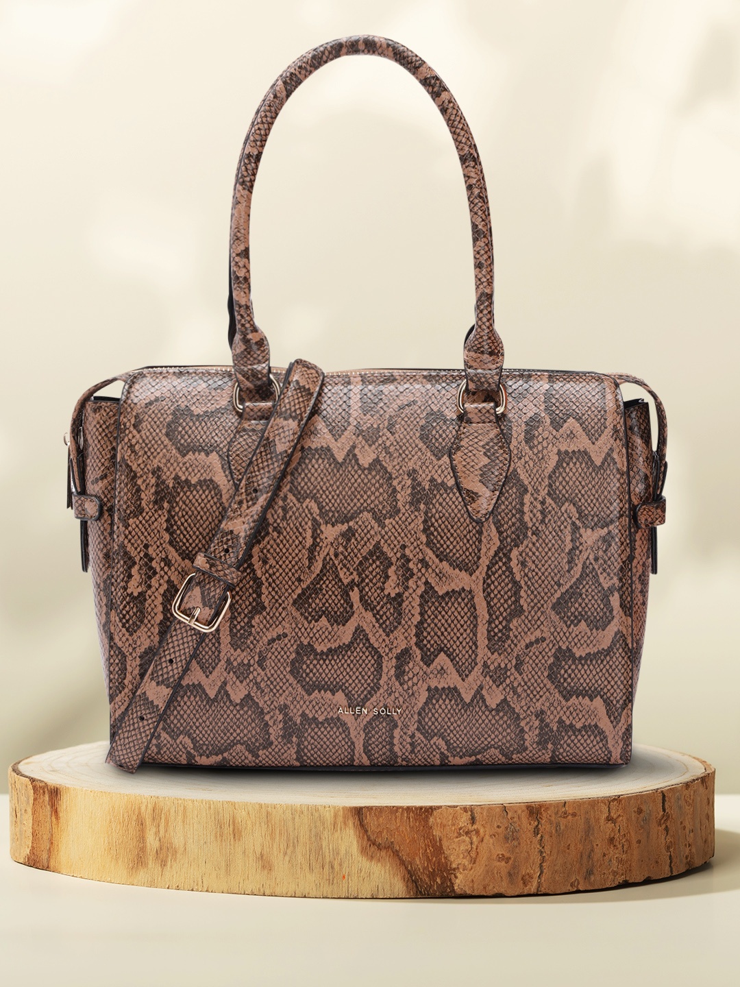 

Allen Solly Animal Printed Handheld Bag, Brown