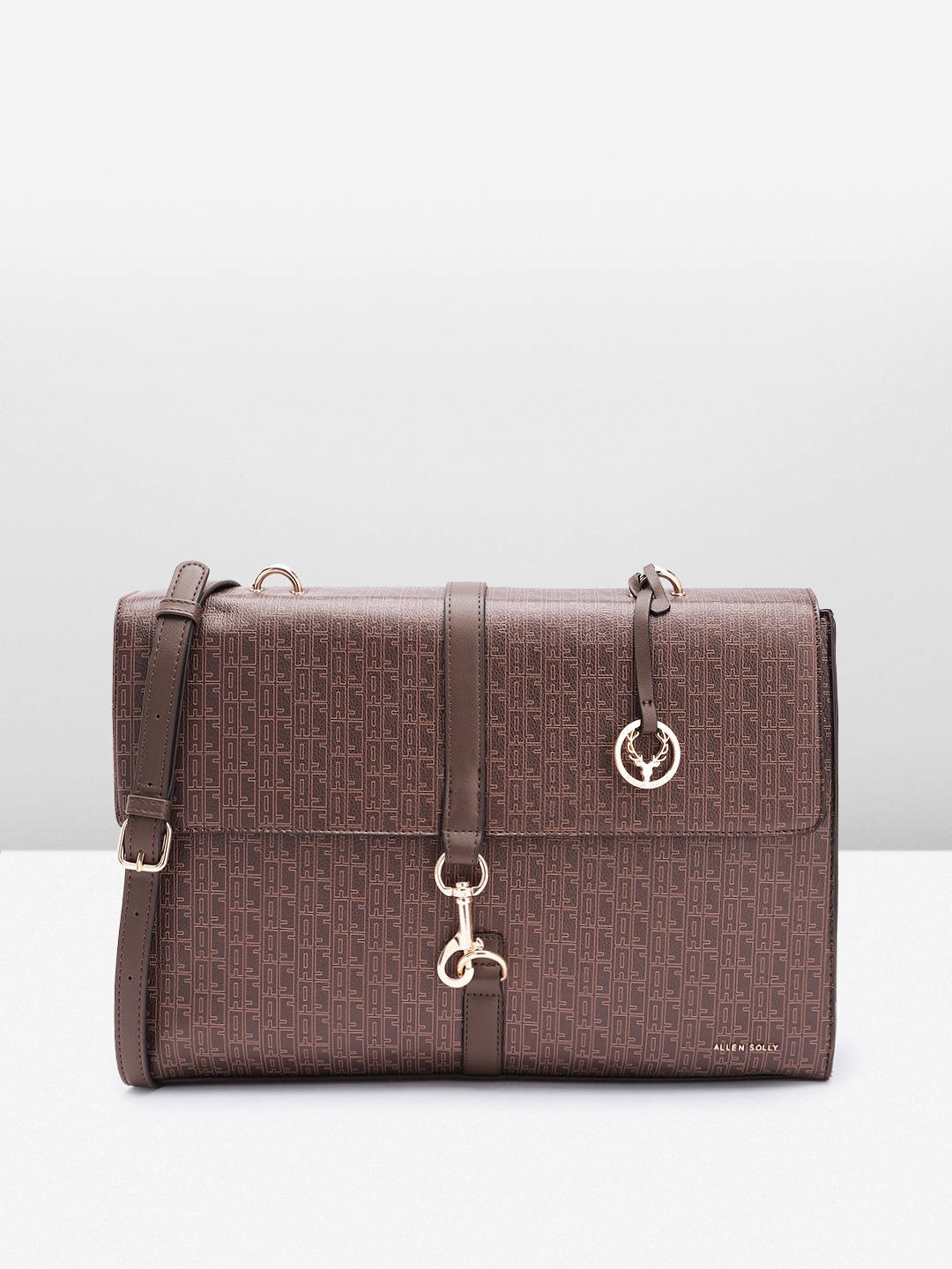

Allen Solly Women Brand Logo Printed Laptop Bag, Brown