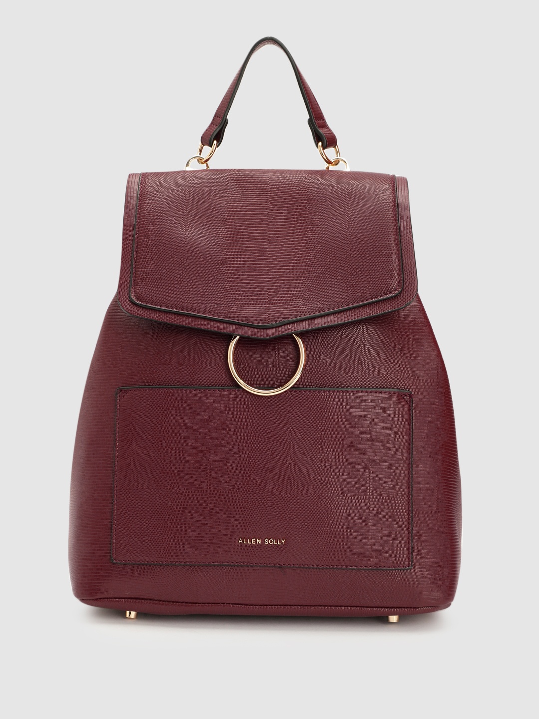 

Allen Solly Women Textured Backpack, Burgundy