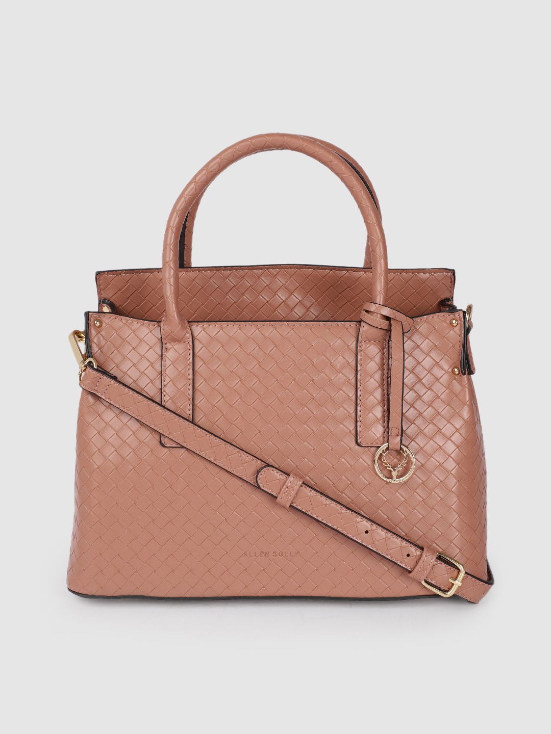 

Allen Solly Pink Quilted Handheld Bag