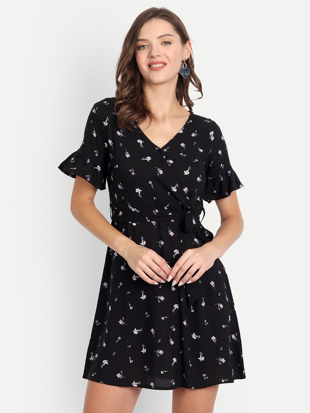 

D 'VESH Navy Blue Floral Dress