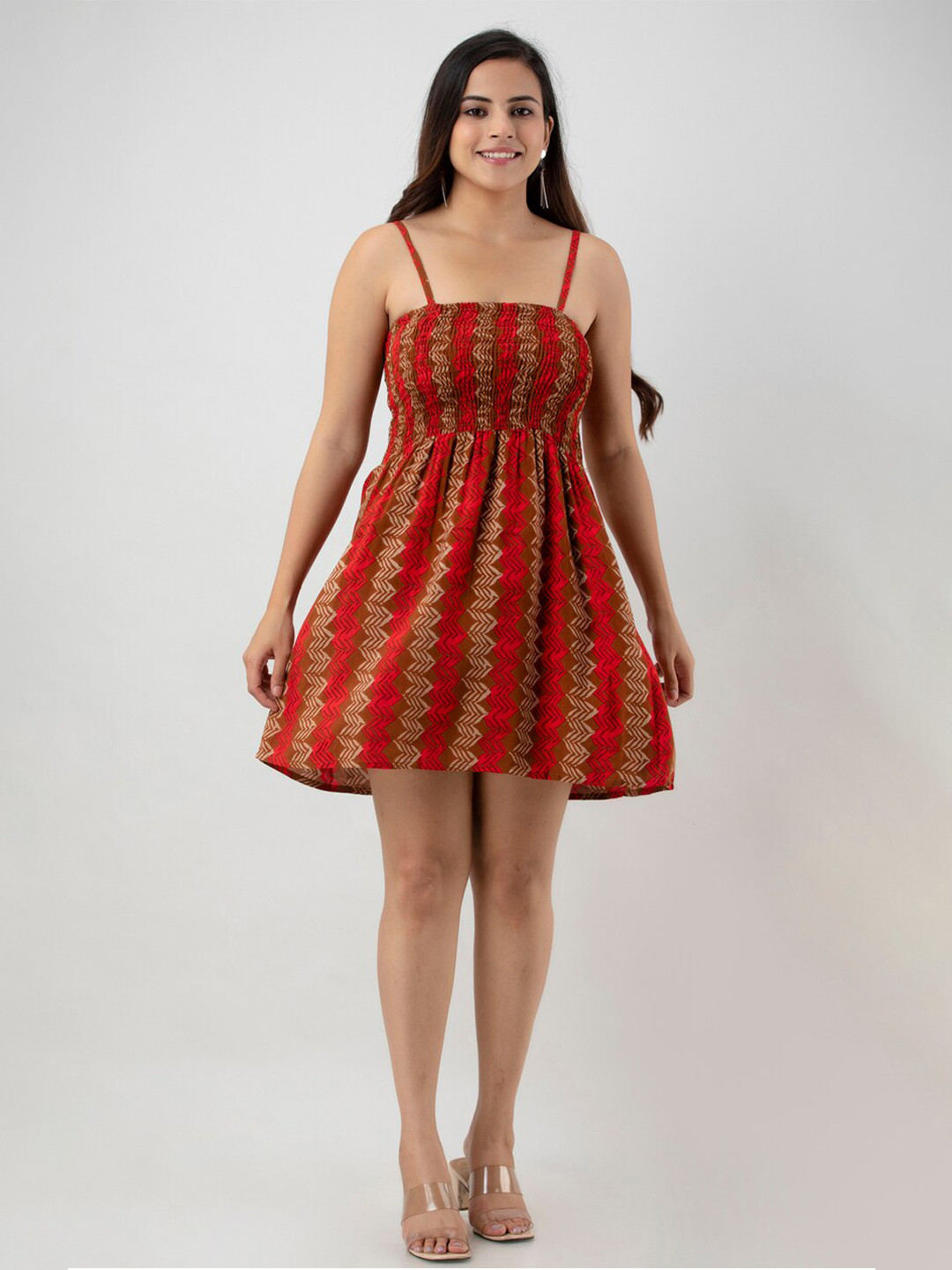 

Aawari Red Tribal Dress