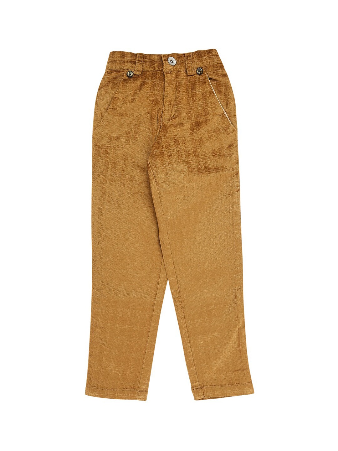 

Actuel Boys Khaki Party Wear Velvet Trouser