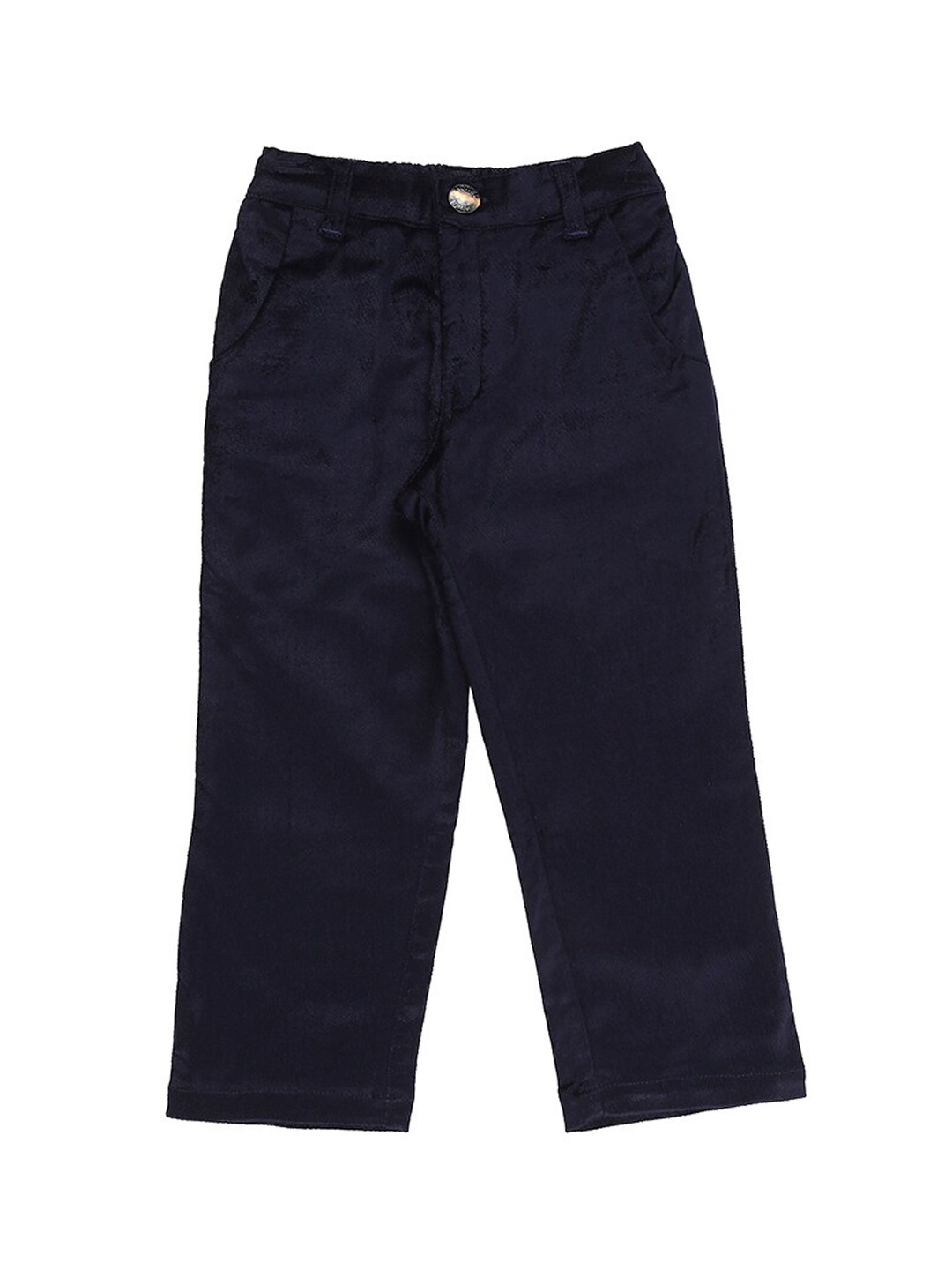 

Actuel Boys Navy Blue Party Wear Cotton Trouser