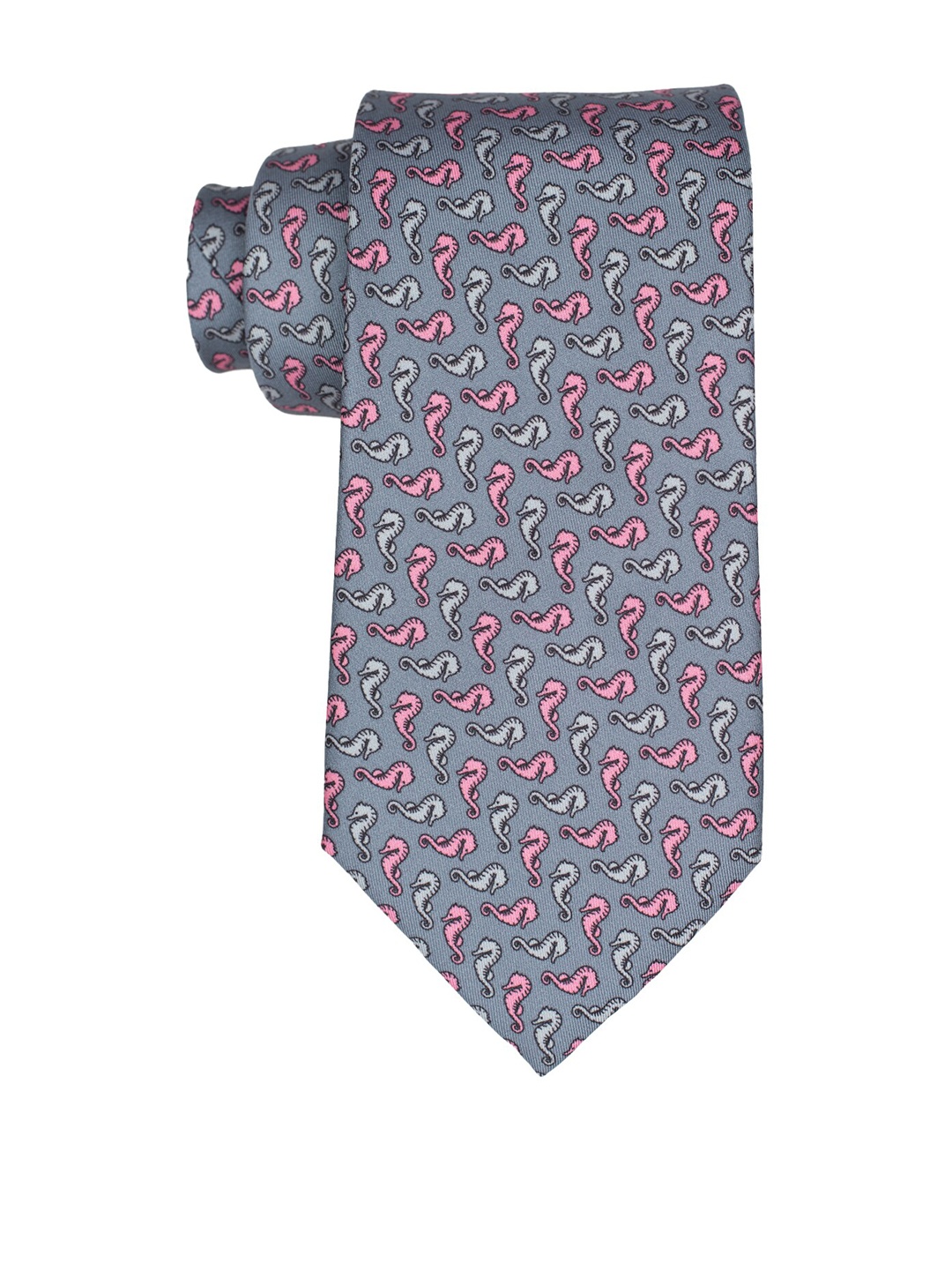 

The Tie Hub Italian Como Silk Grey Necktie