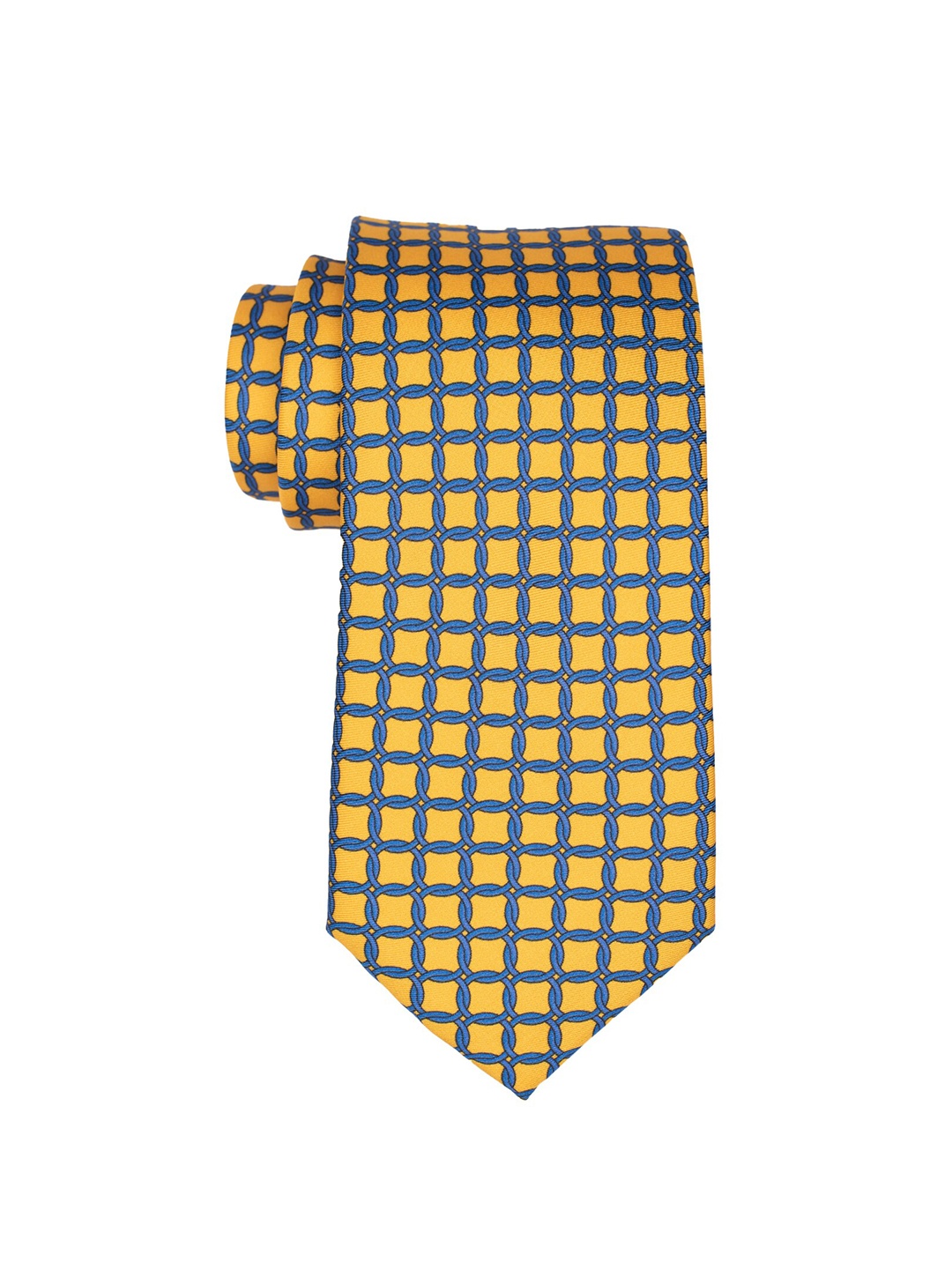 

The Tie Hub Men Italian Como Silk Necktie, Yellow