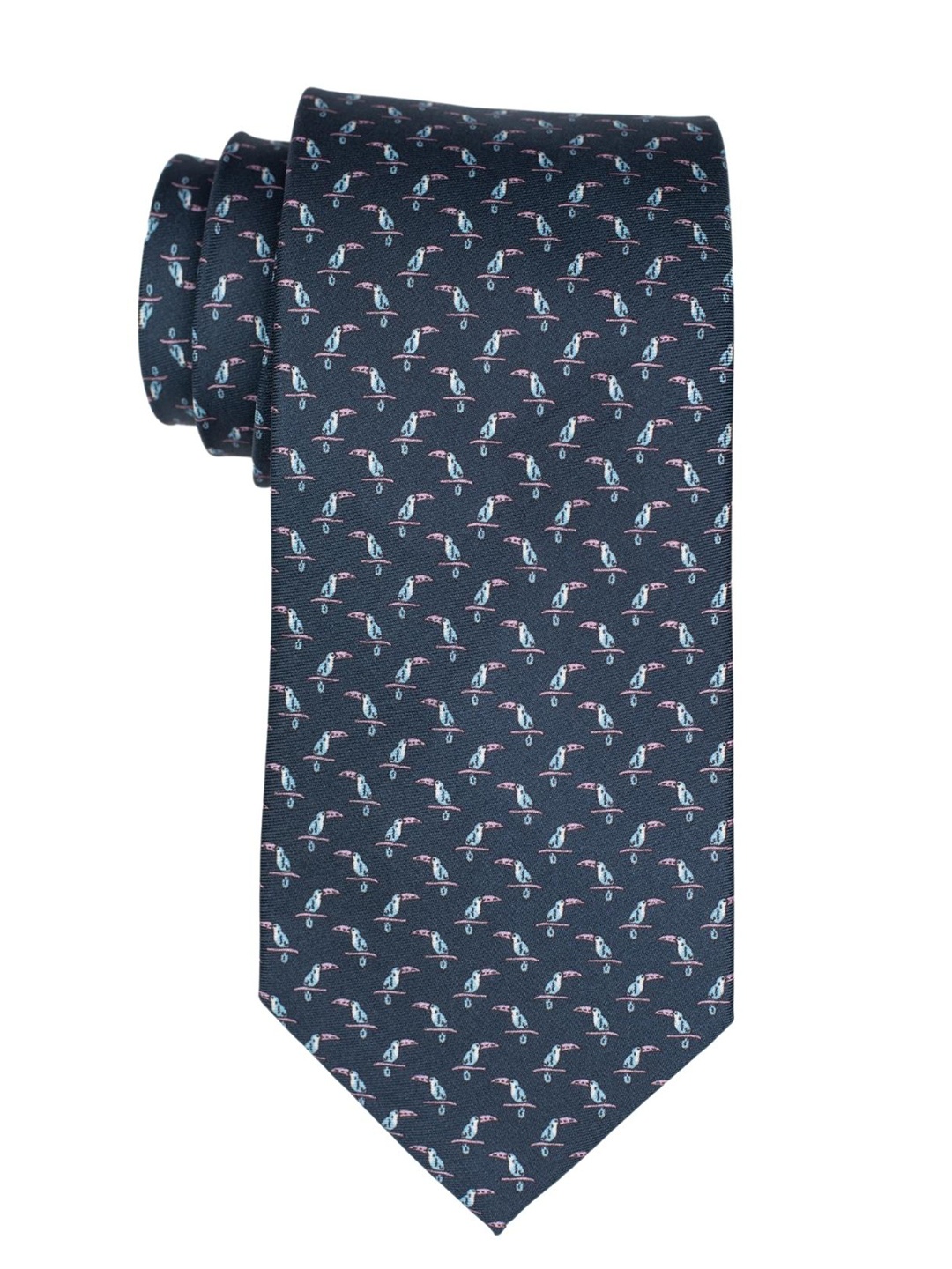 

The Tie Hub Men Italian Silk Necktie, Navy blue