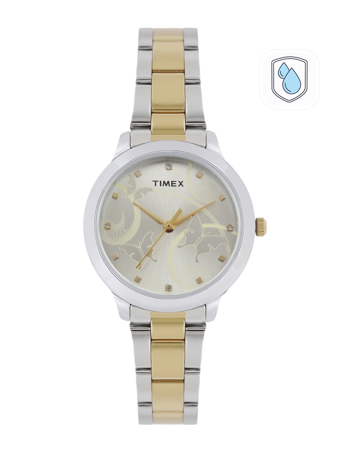 

Timex Women Champagne Analogue Watch - TW000T608, Gold