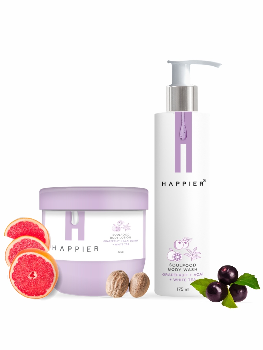 

Happier Lavender Soulfood Body Wash + Soulfood Body Lotion Combo