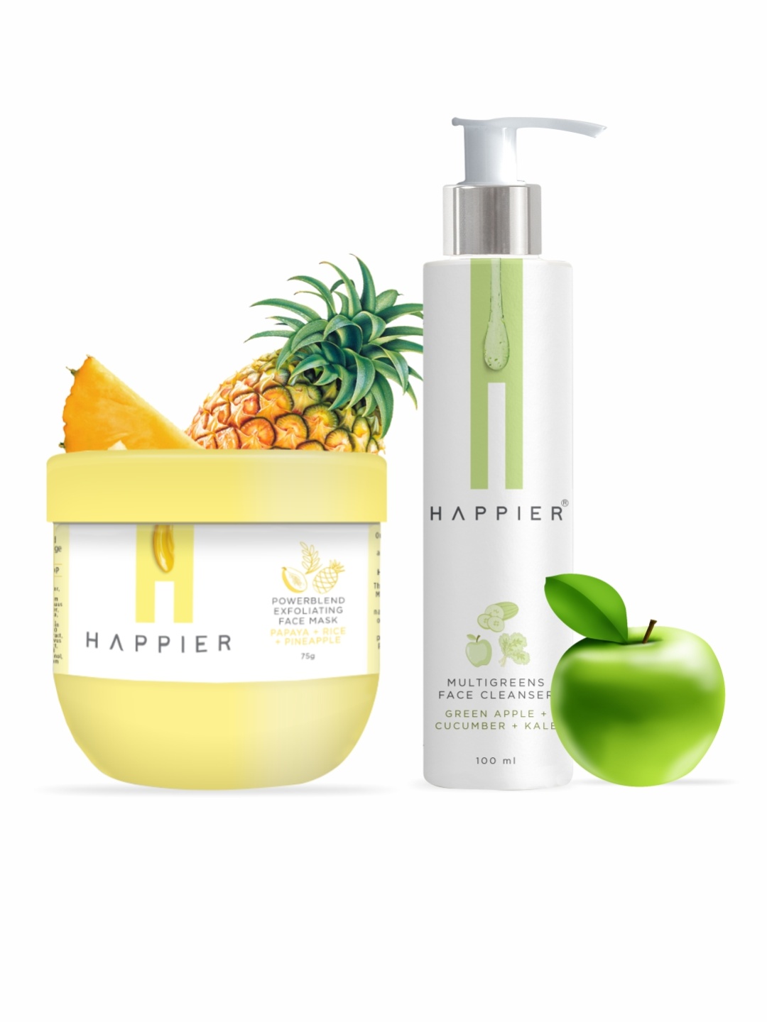 

Happier Green Face Cleanser + Powerblend Face Mask Combo