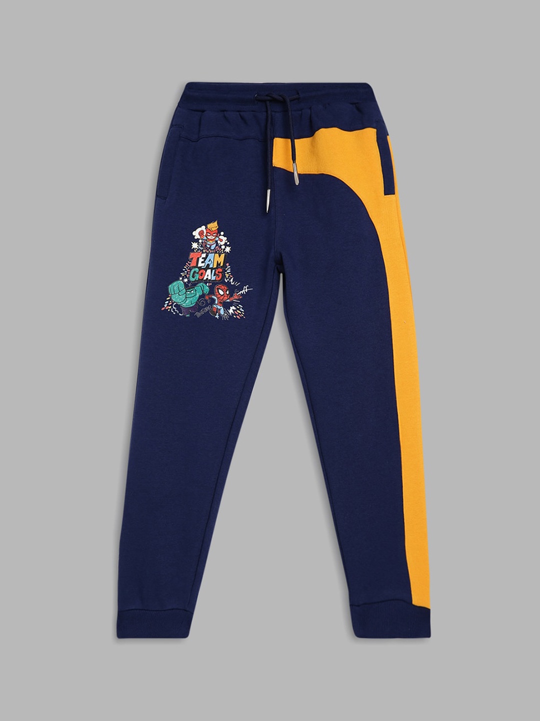 

Blue Giraffe Kids Navy Blue Avengers Printed Joggers