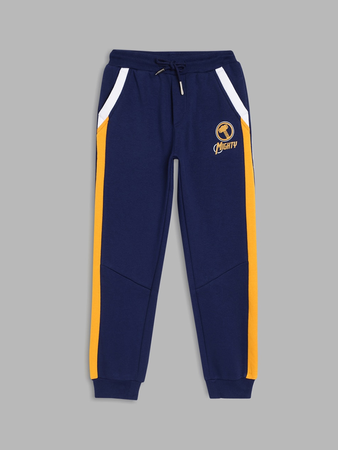 

Blue Giraffe Boys Navy Blue Thor Printed Regular-Fit Joggers