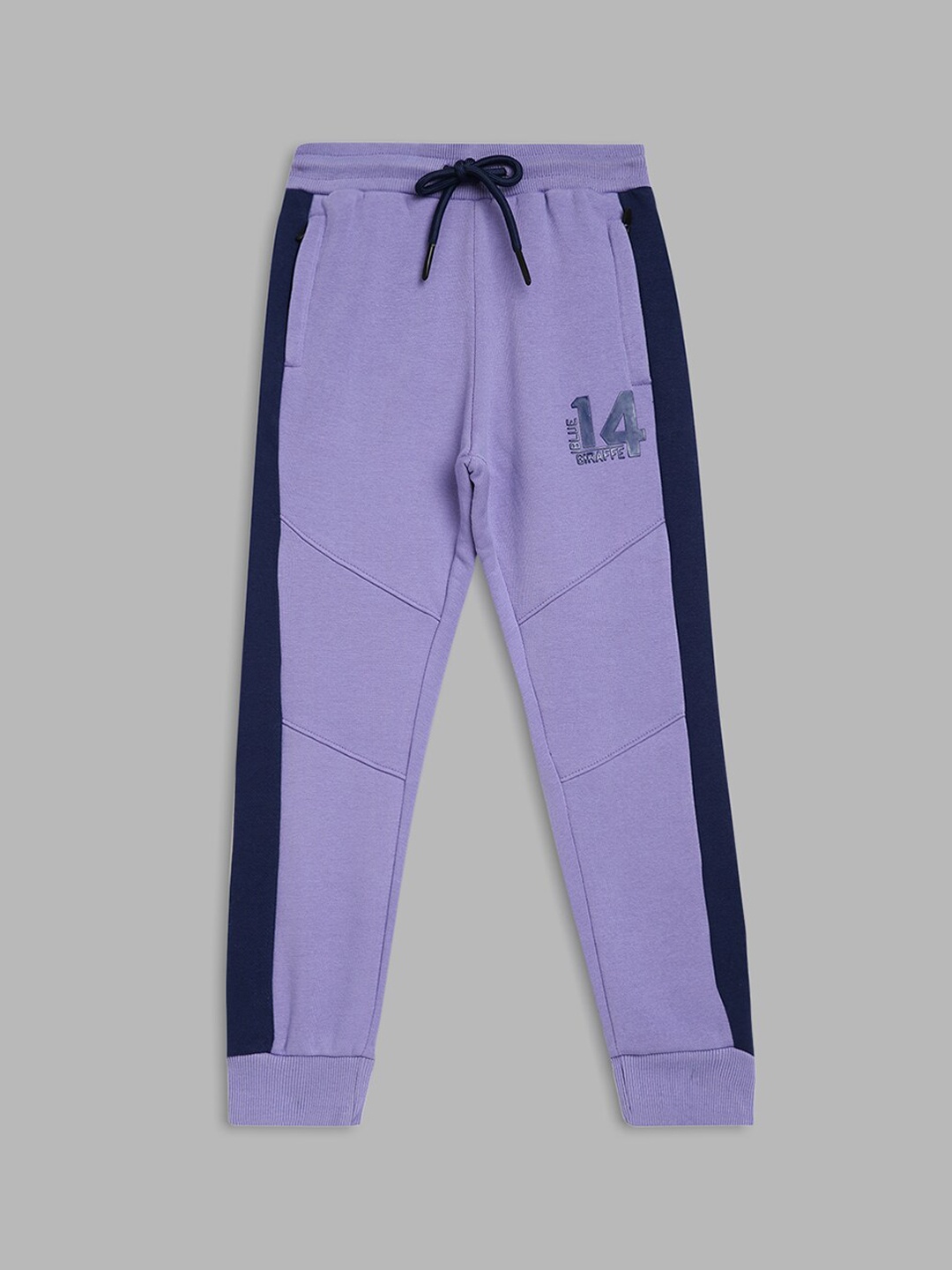

Blue Giraffe Boys Lavender Solid Joggers