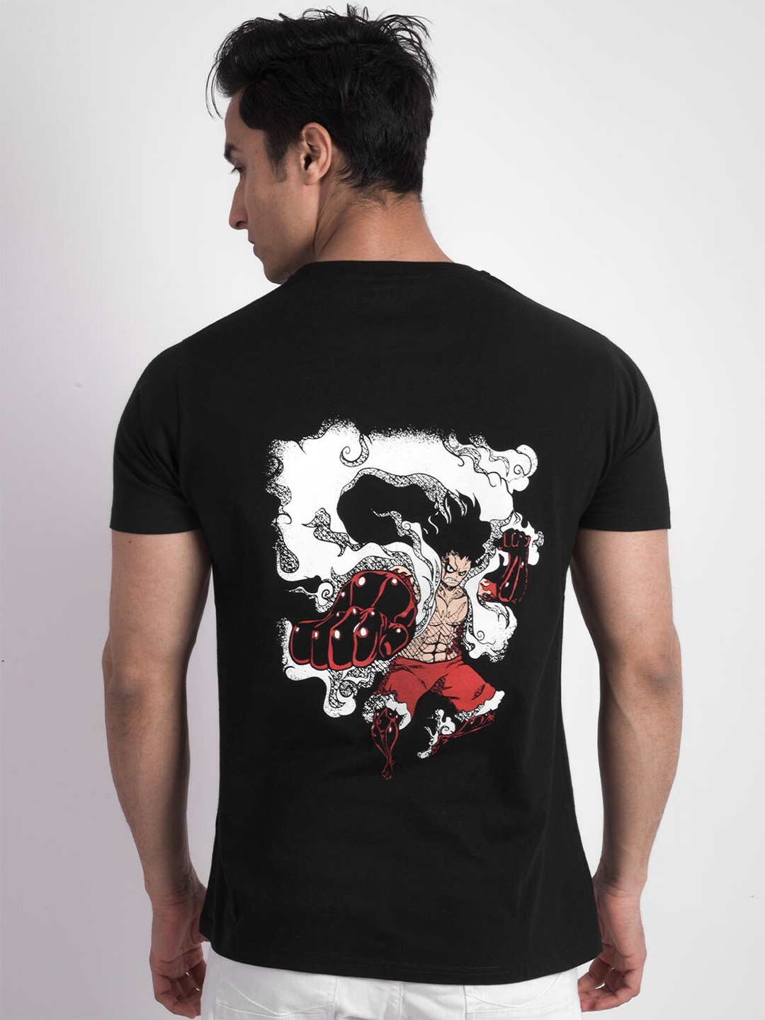 

COMICSENSE Men Black Printed Bio Finish Cotton T-shirt