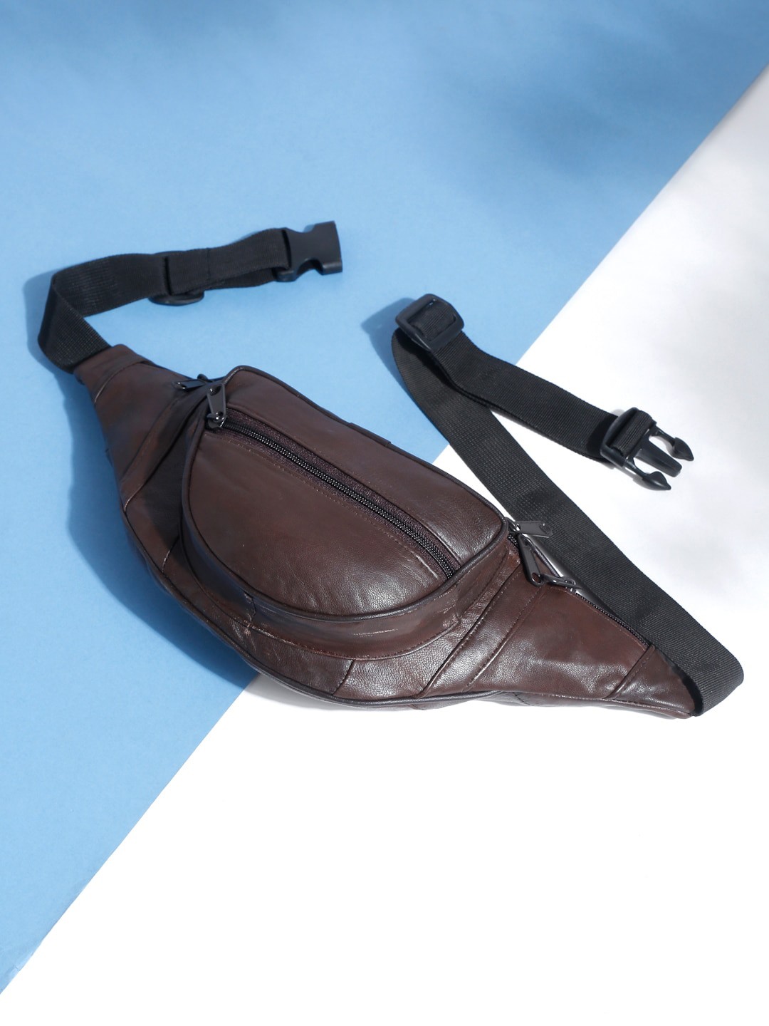 

Teakwood Leathers Brown Solid Leather Waist Pouch