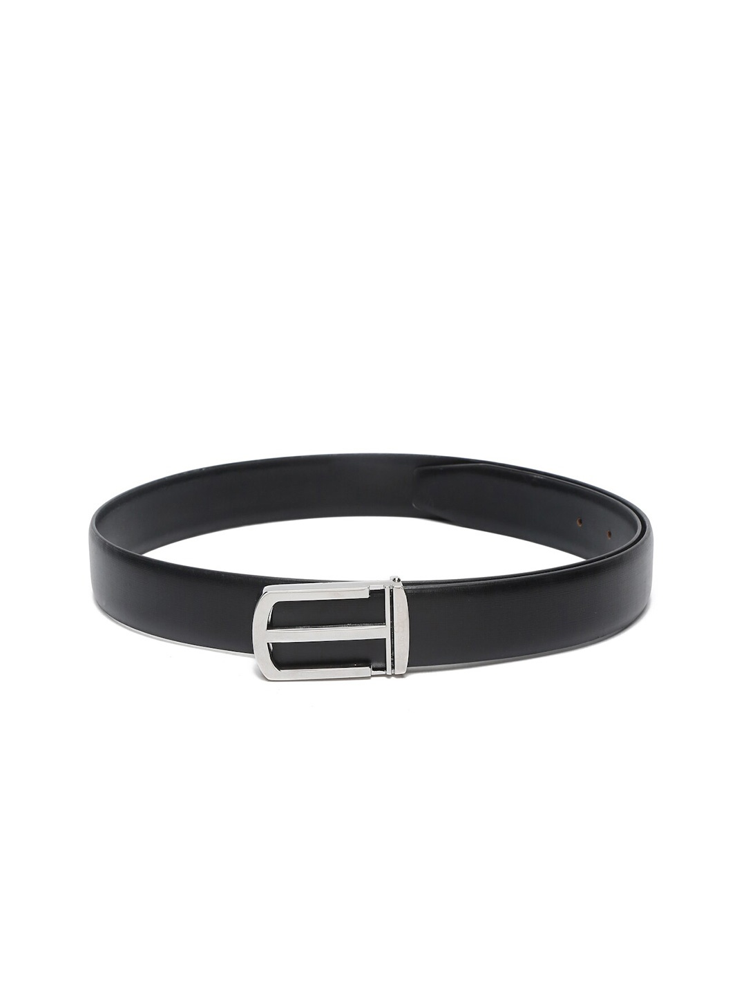 

LOUIS STITCH Men Black Leather Formal Belt