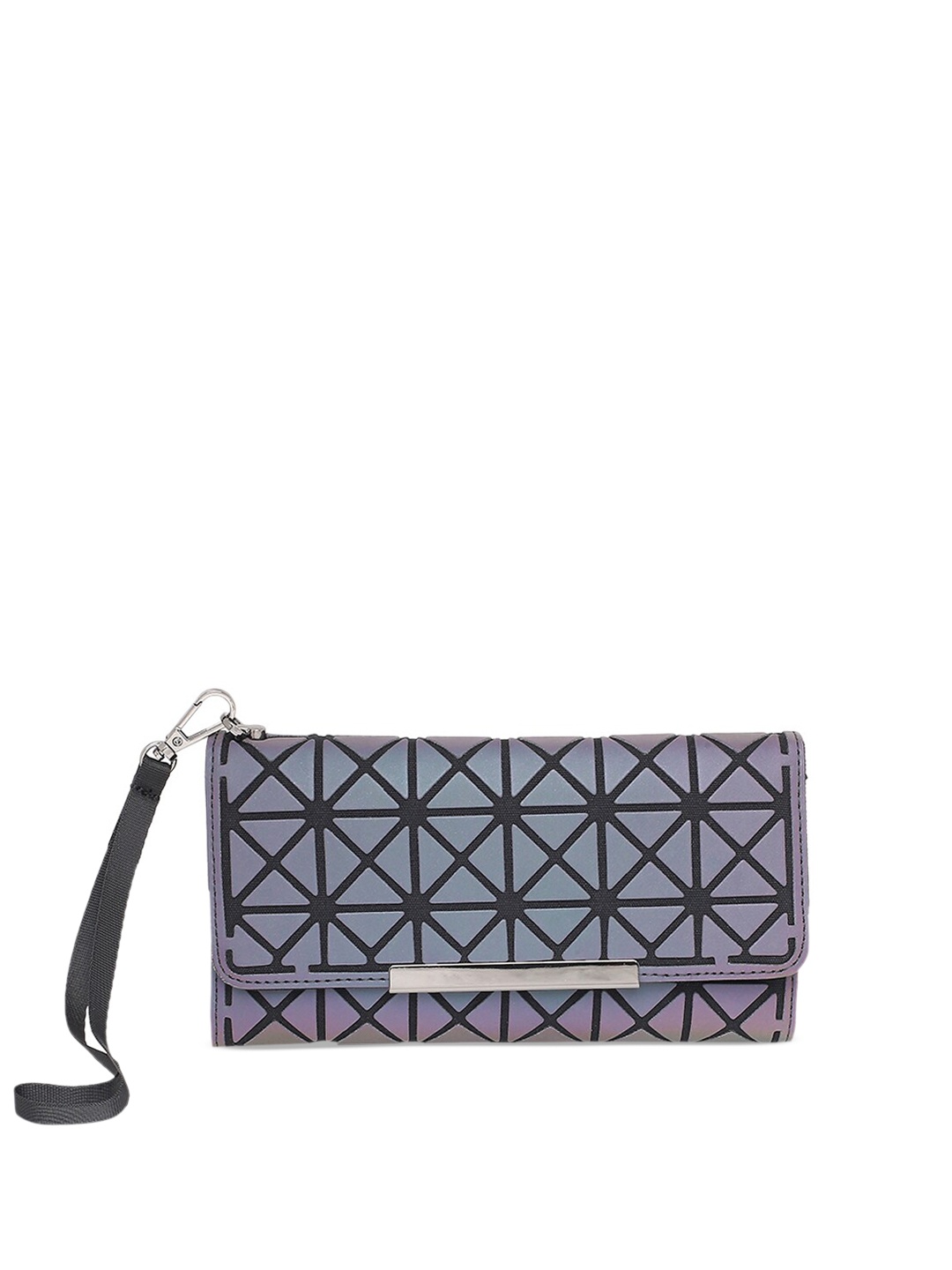 

BAOMI Grey Geometric Textured PU Structured Organiser