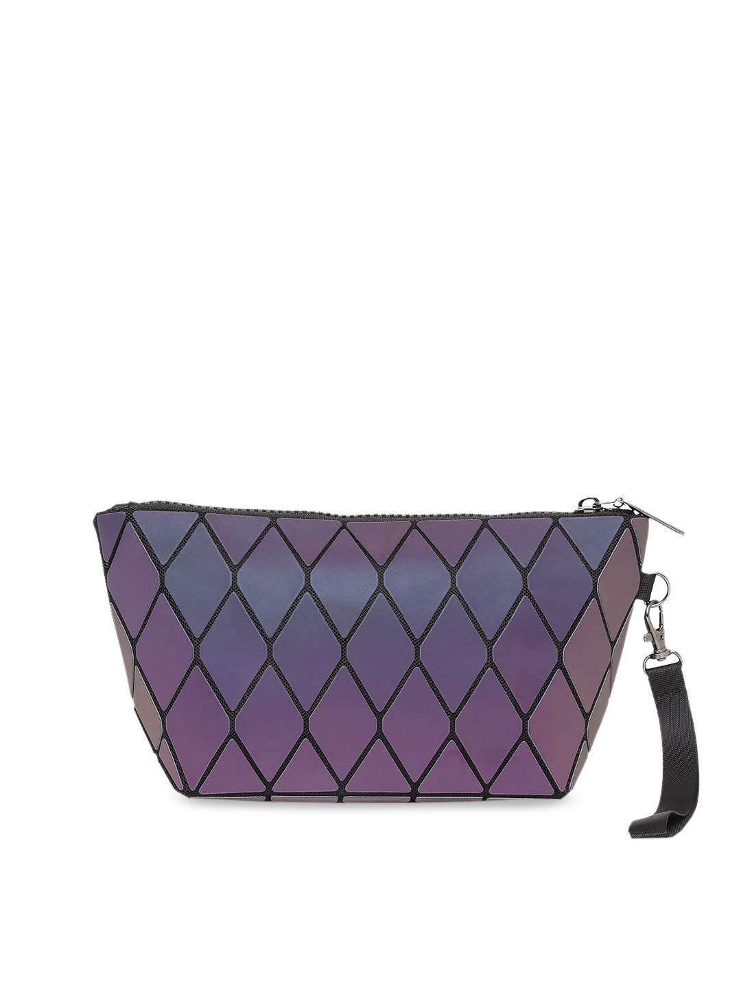 

BAOMI Grey Geometric Textured PU Structured Organiser
