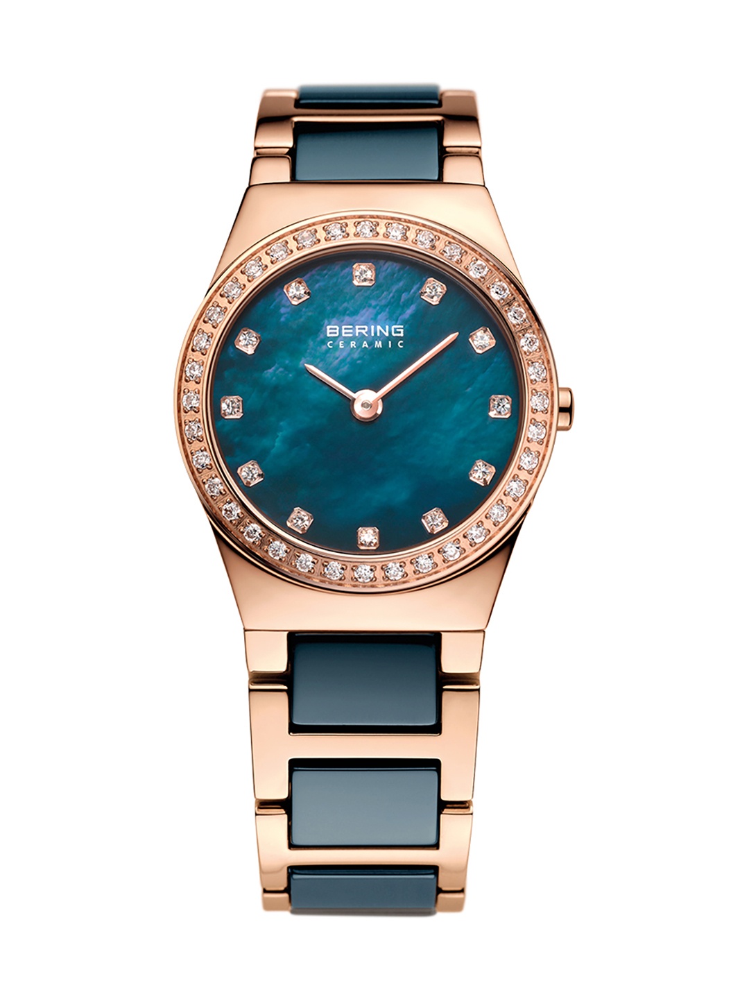 

BERING Women Navy Ceramic Sapphire Crystal Analogue Watch 32426-767, Navy blue