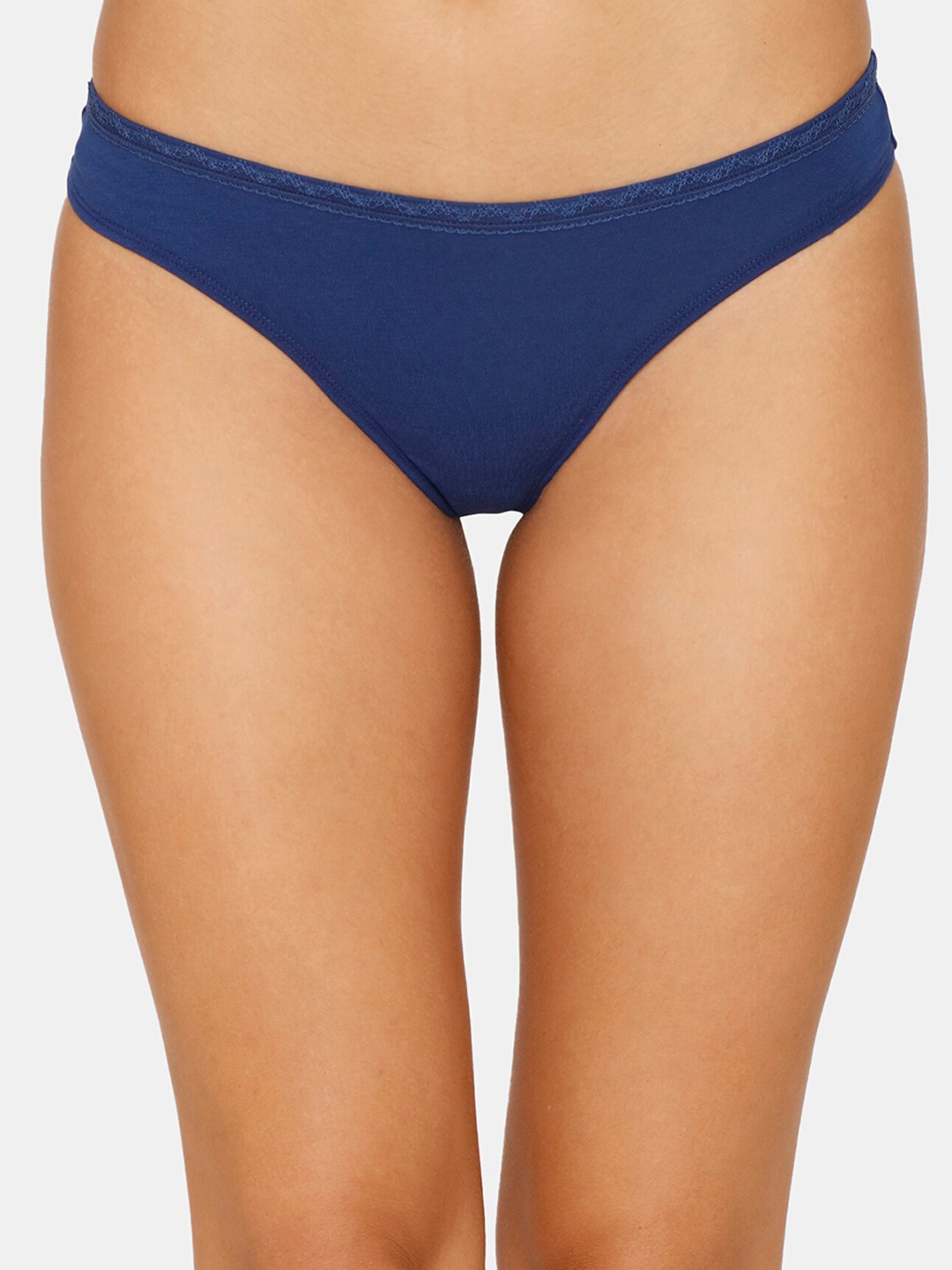 

Zivame Women Blue Solid Thong Briefs