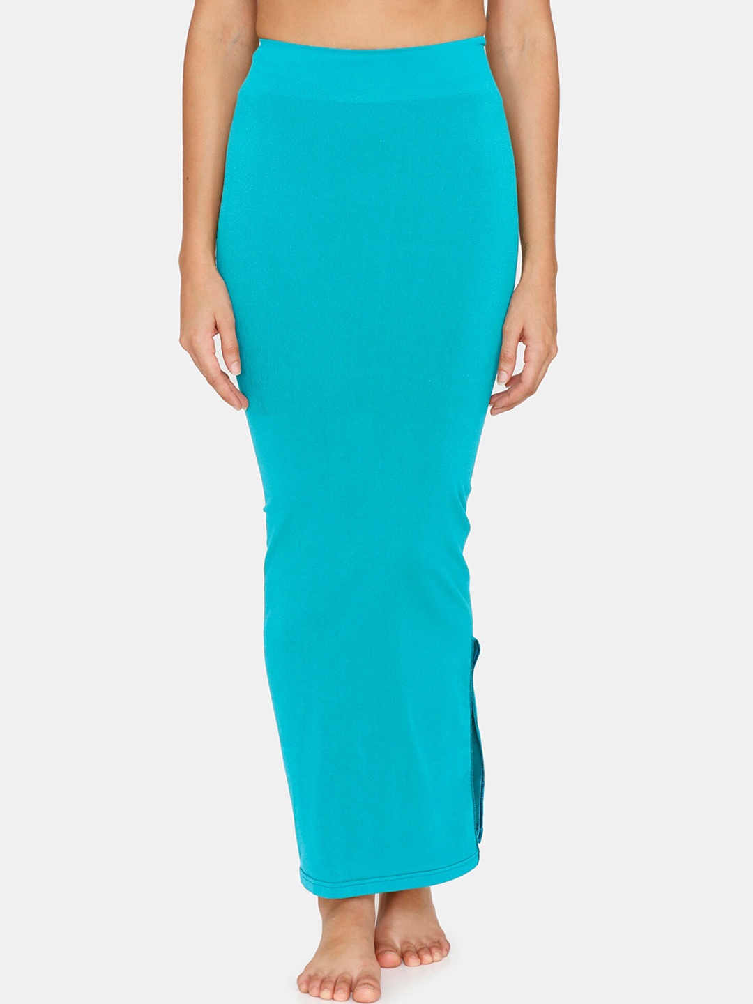 

Zivame Women Blue Solid Mermaid Fit Saree Shapewear