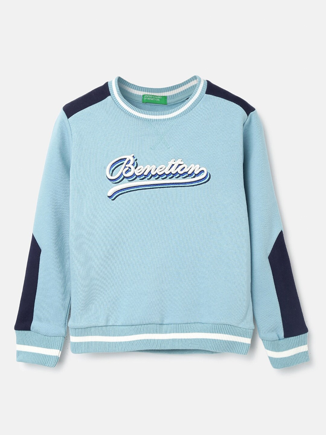 

United Colors of Benetton Boys Blue Printed Sweatshirt