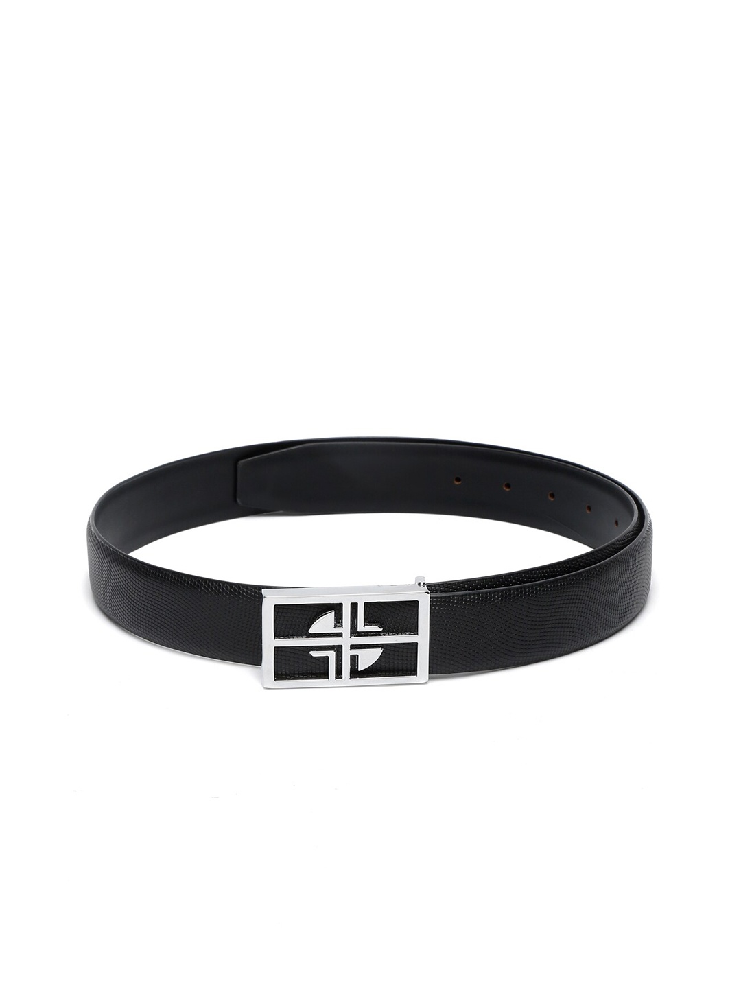 

LOUIS STITCH Men Black Solid Leather Formal Belt