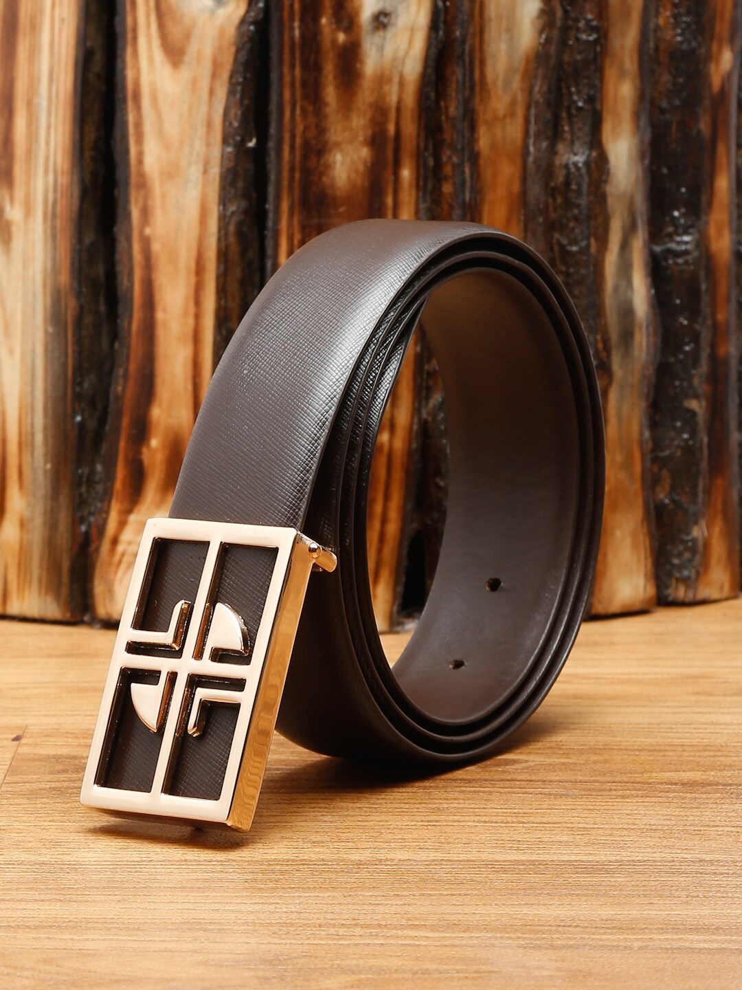 

LOUIS STITCH Men Brown Leather Formal Belt