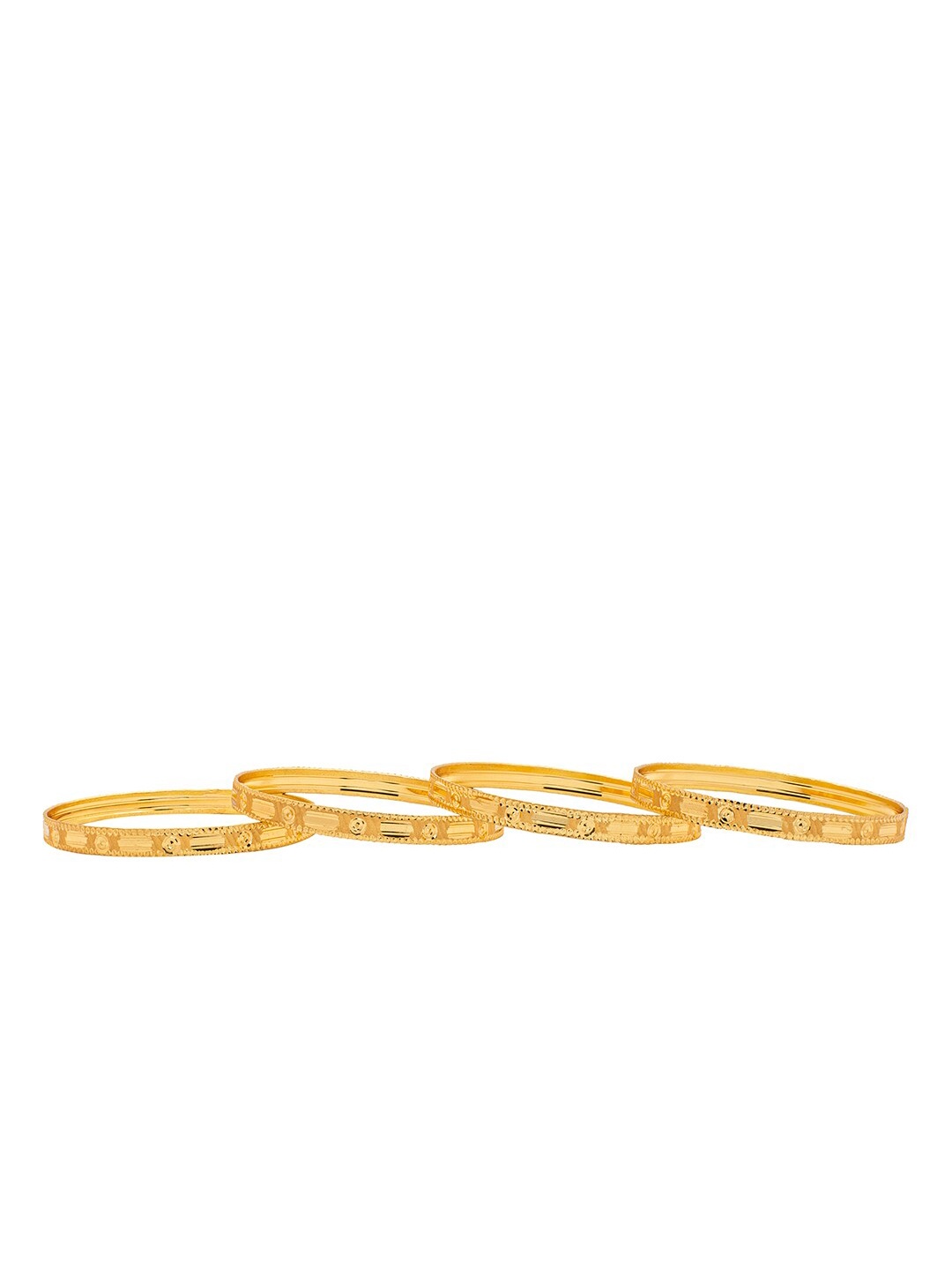 

Shining Jewel - By Shivansh Set Of 4 Gold Plated Designer Fancy Bridal Bangles