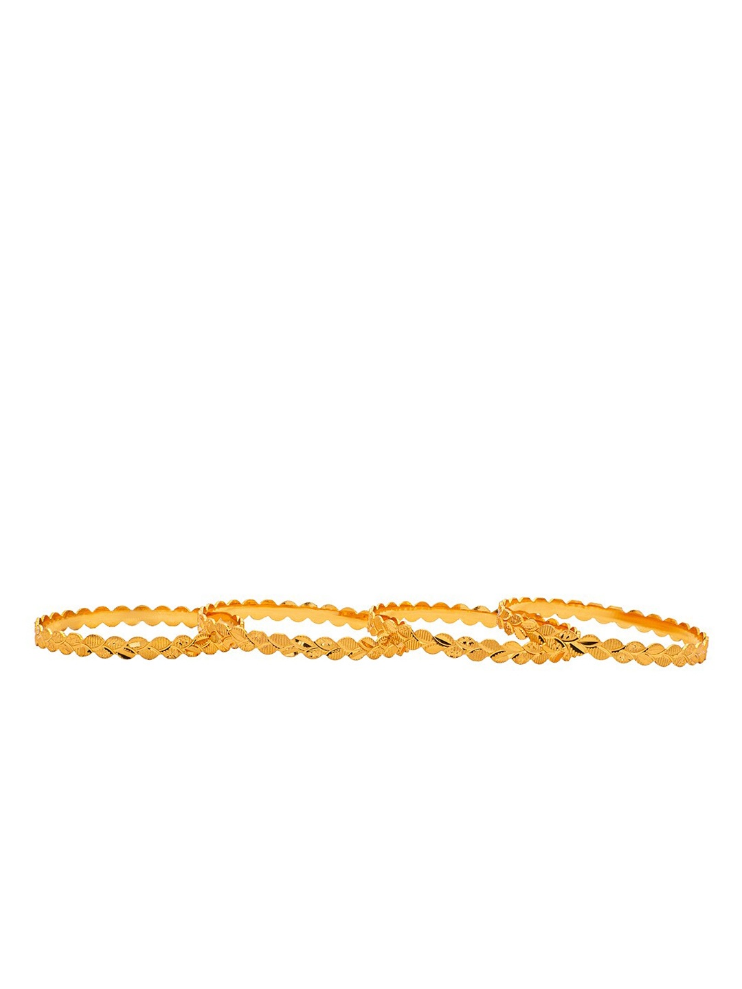 

Shining Jewel - By Shivansh Women Set Of 4 Gold-Plated Bangle