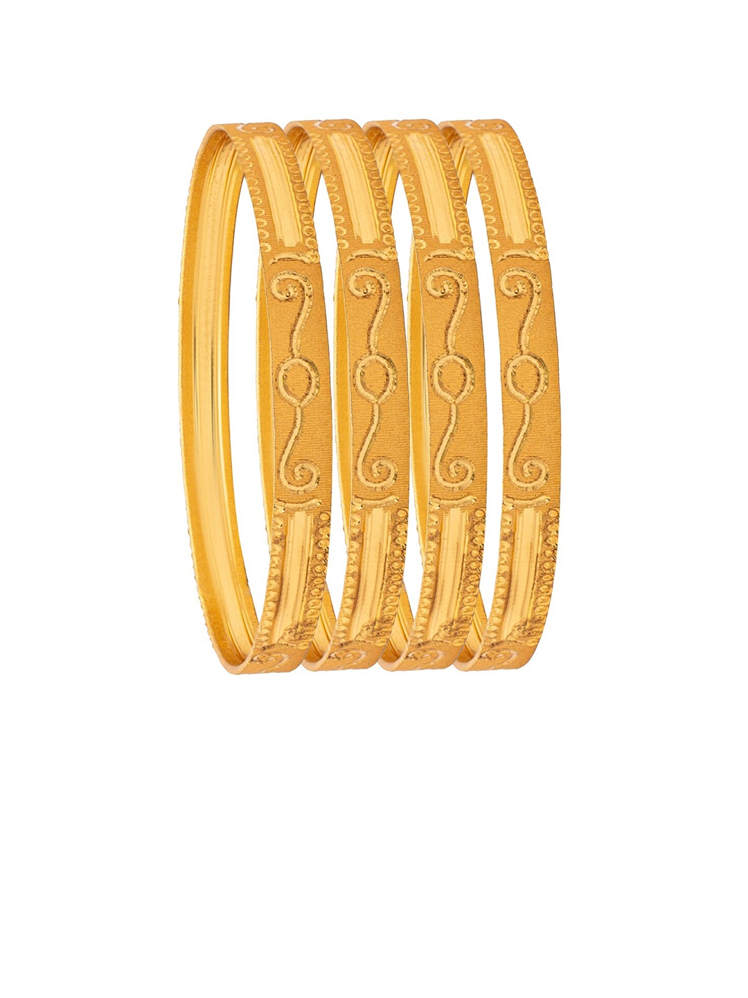 

Shining Jewel - By Shivansh Women Set Of 4 Gold-Plated Bangles