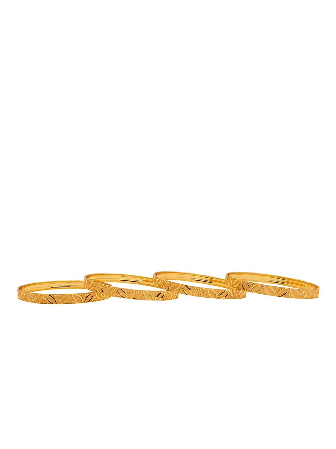 

Shining Jewel - By Shivansh Set of 4 Gold-Plated Bangle