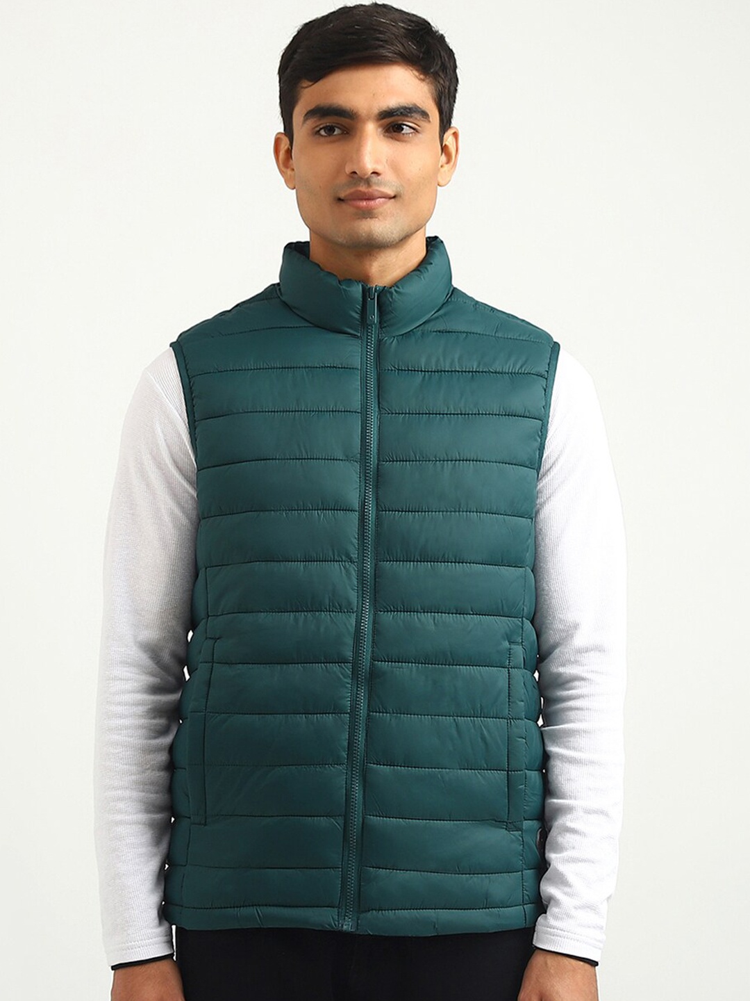 

United Colors of Benetton Men Teal Puffer Jacket