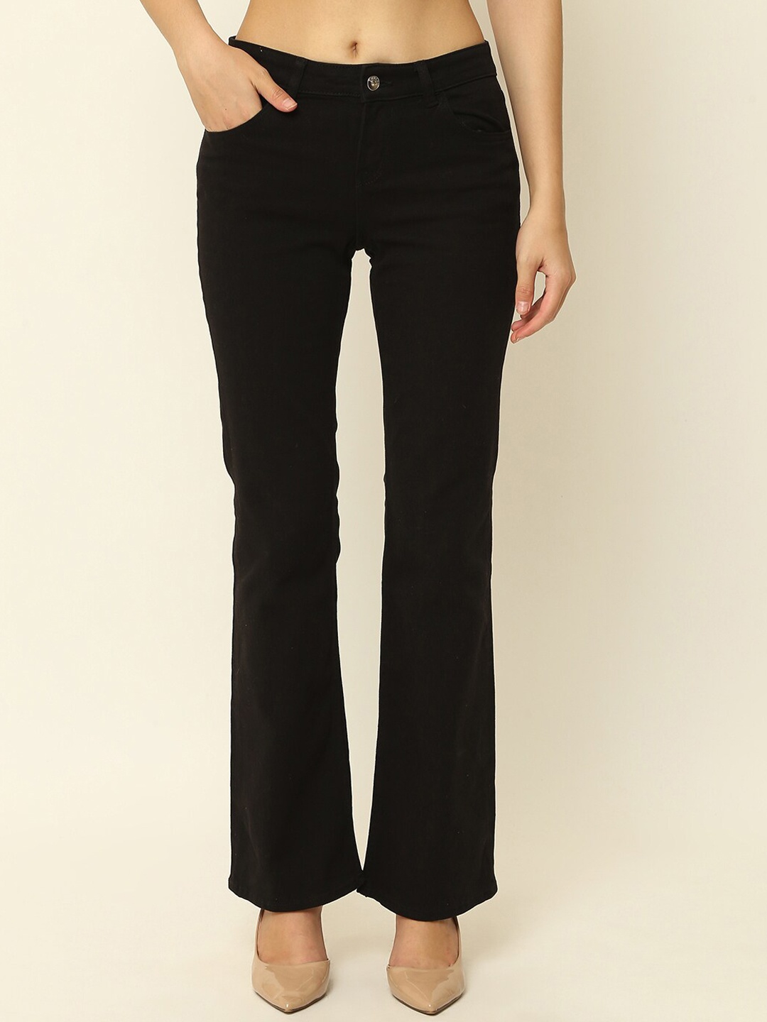 

NoBarr Women Black Cotton Stretchable Jeans